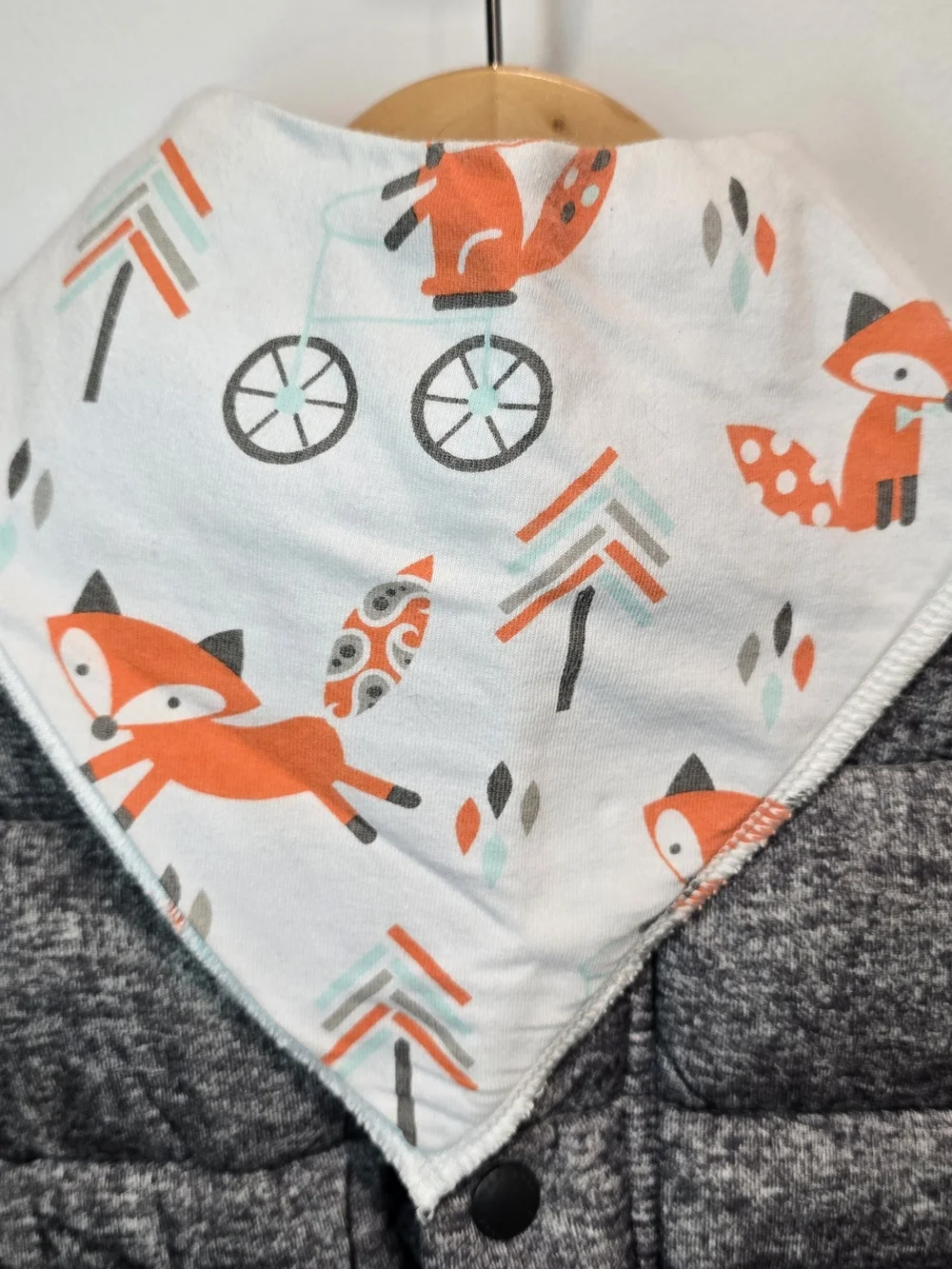 3 For $10 Kids Orange Fox Bandana Infant Bib/Scarf- Soft Cotton ABSORBENT.